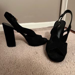MICHAEL Michael Kors Black Suede Heels